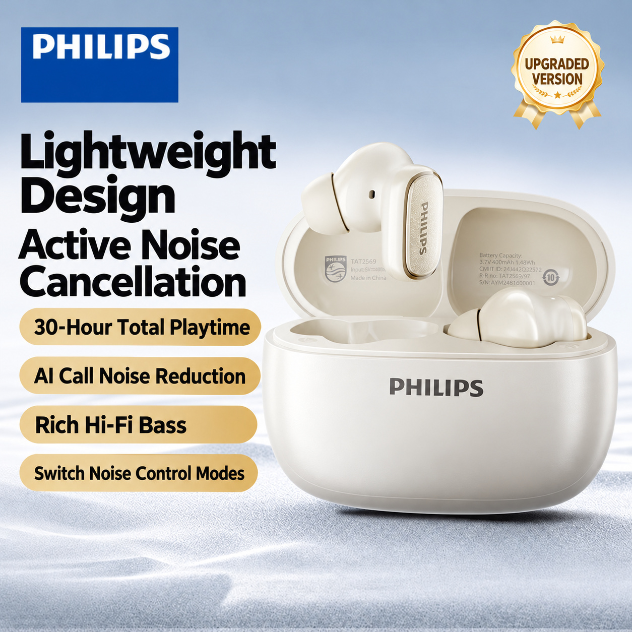 PHILIPS True Wireless Earbuds TAT2569 2