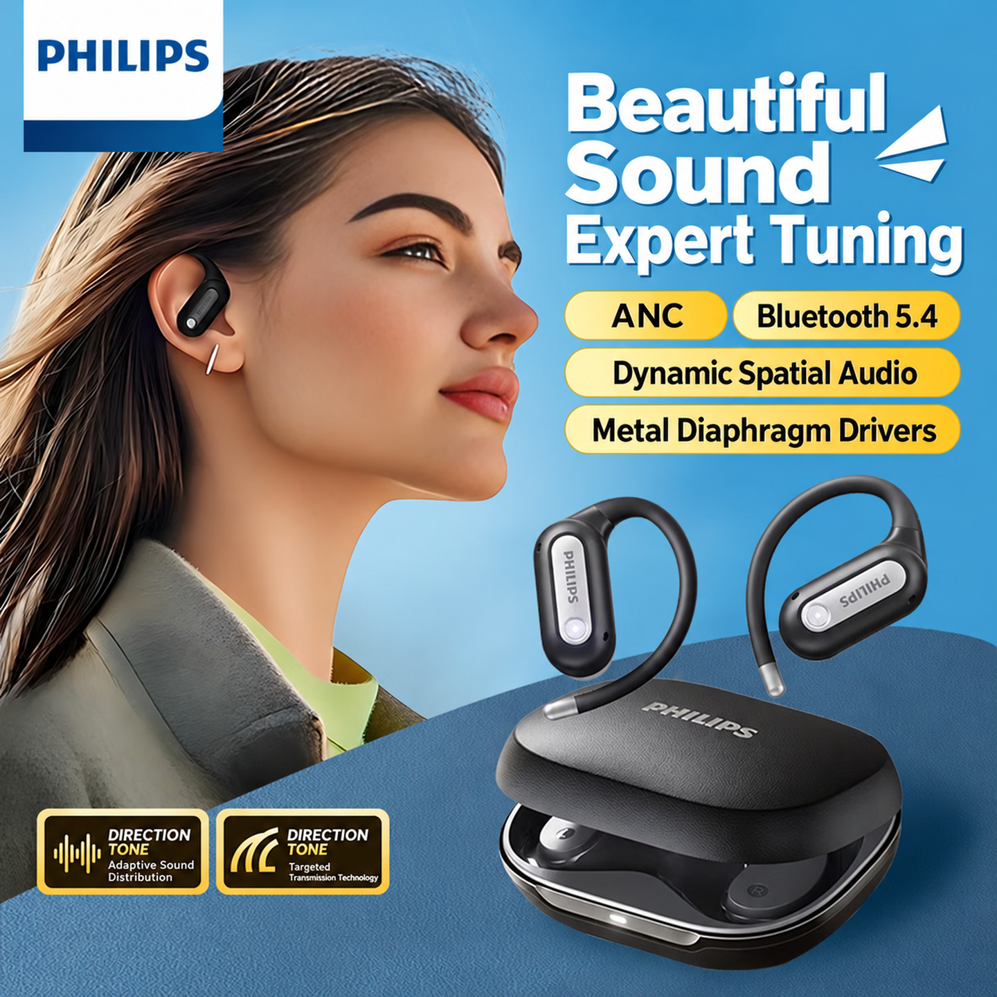 PHILIPS Open-Ear Wireless Earphones TAT4759 3