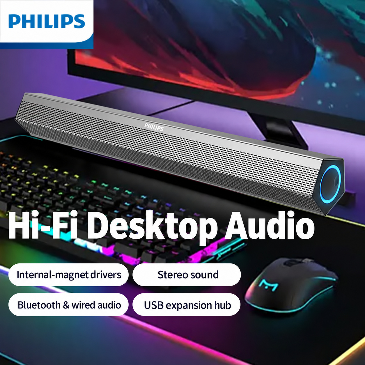 PHILIPS Desktop Speaker SPA520S 4