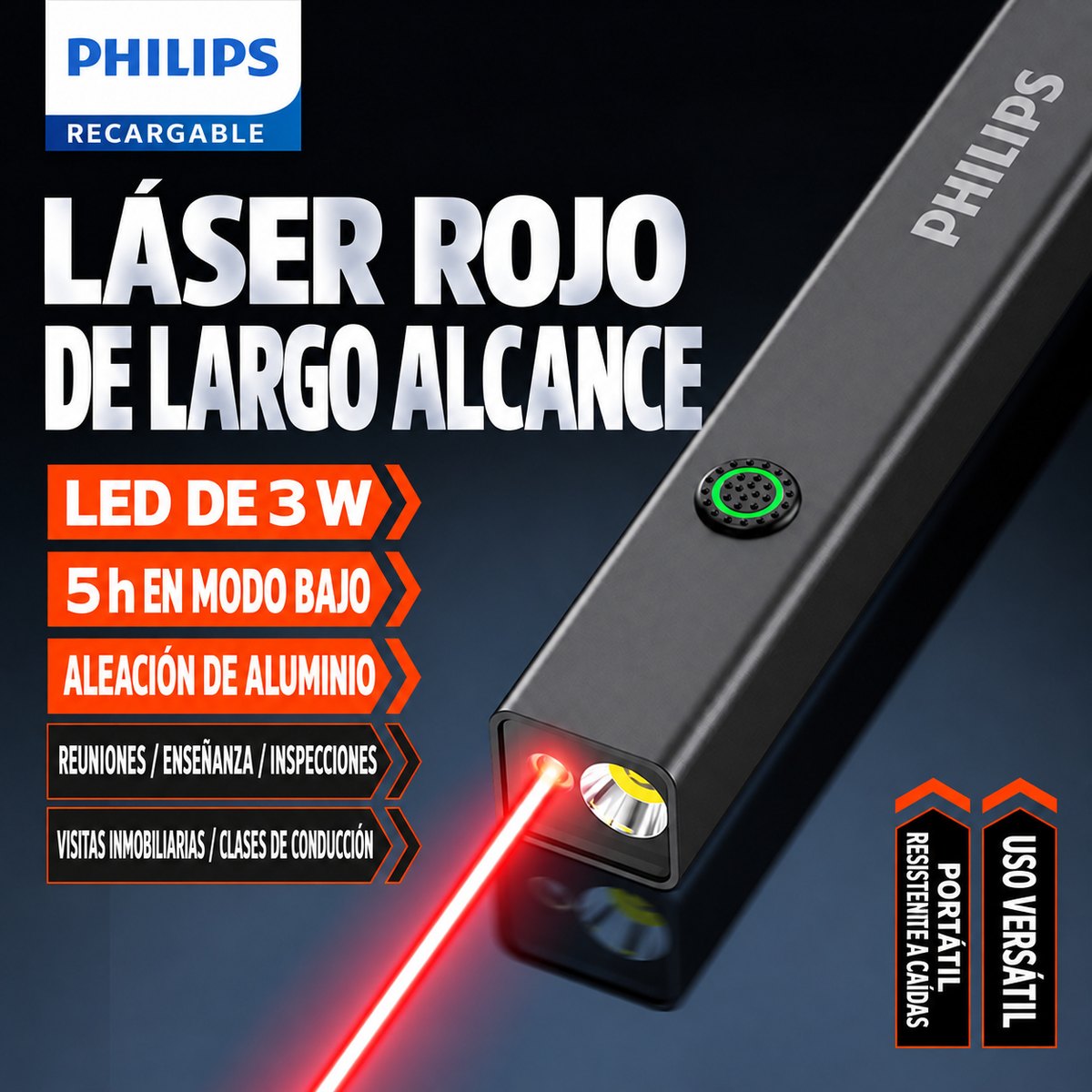 PHILIPS High-Brightness Flashlight SFL2555 2