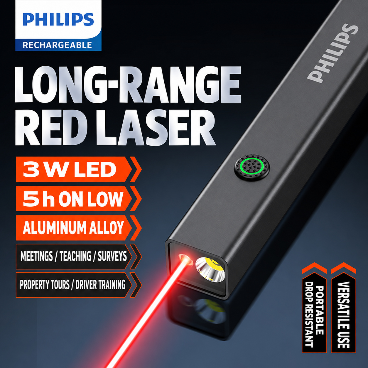 PHILIPS High-Brightness Flashlight SFL2555 2