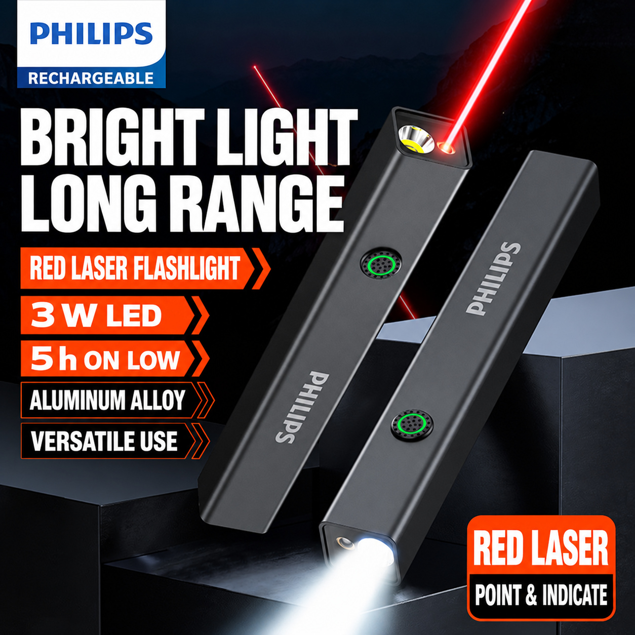 PHILIPS High-Brightness Flashlight SFL2555 4
