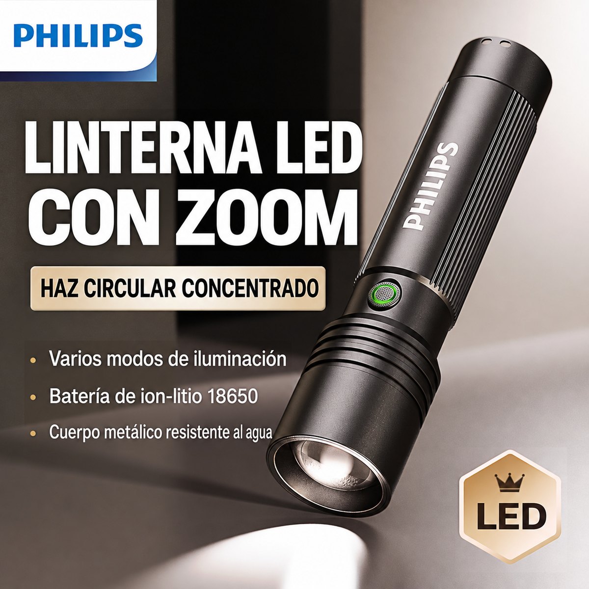 PHILIPS High-Brightness Flashlight SFL2146 3