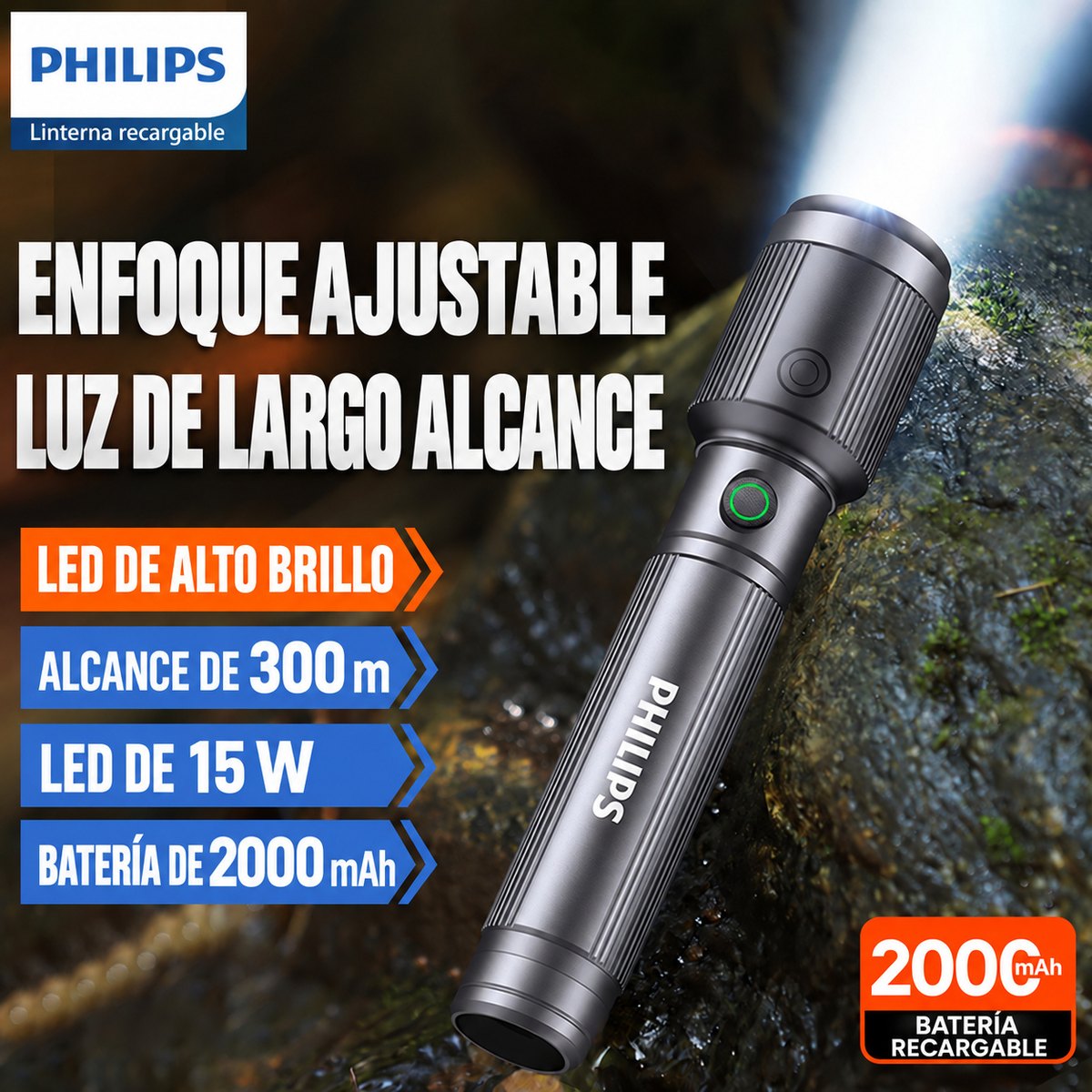 PHILIPS High-Brightness Flashlight SFL2141 2