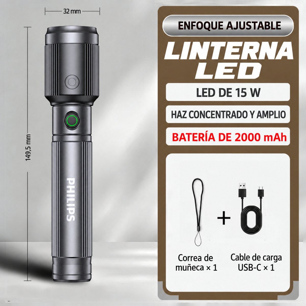 PHILIPS High-Brightness Flashlight SFL2141 5