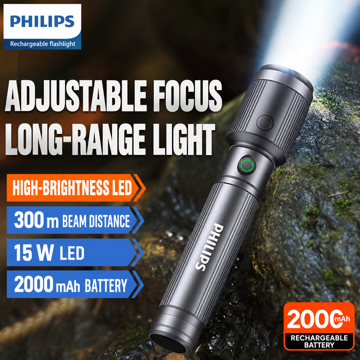 PHILIPS High-Brightness Flashlight SFL2141 2