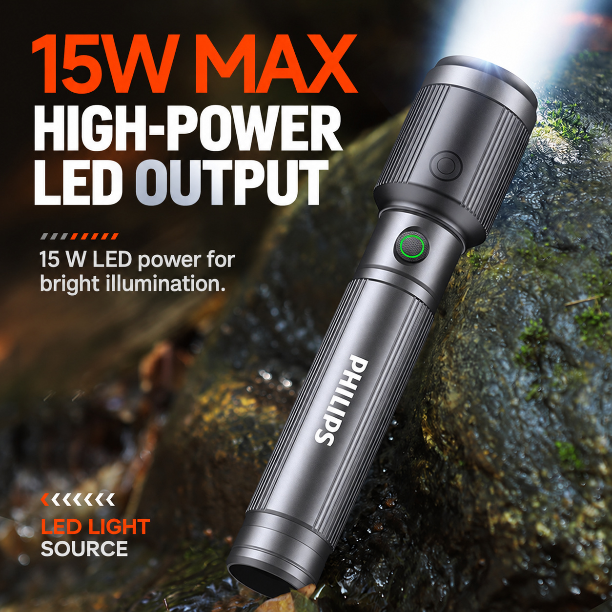 PHILIPS High-Brightness Flashlight SFL2141 3