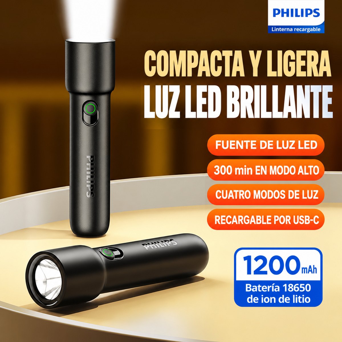 PHILIPS High-Brightness Flashlight SFL1235 2