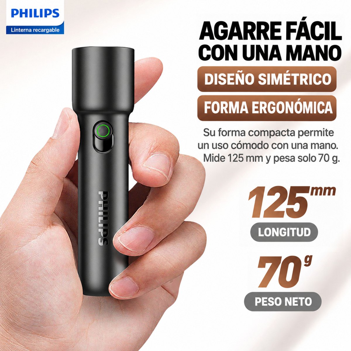 PHILIPS High-Brightness Flashlight SFL1235 3