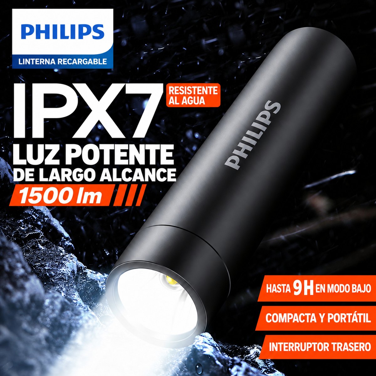 PHILIPS High-Brightness Flashlight SFL2202 2