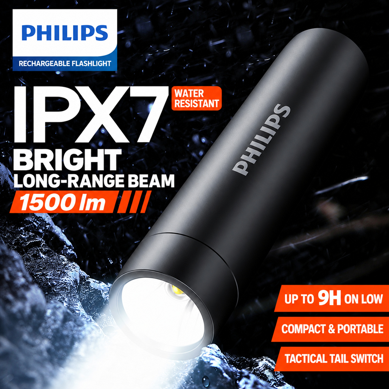 PHILIPS High-Brightness Flashlight SFL2202 2
