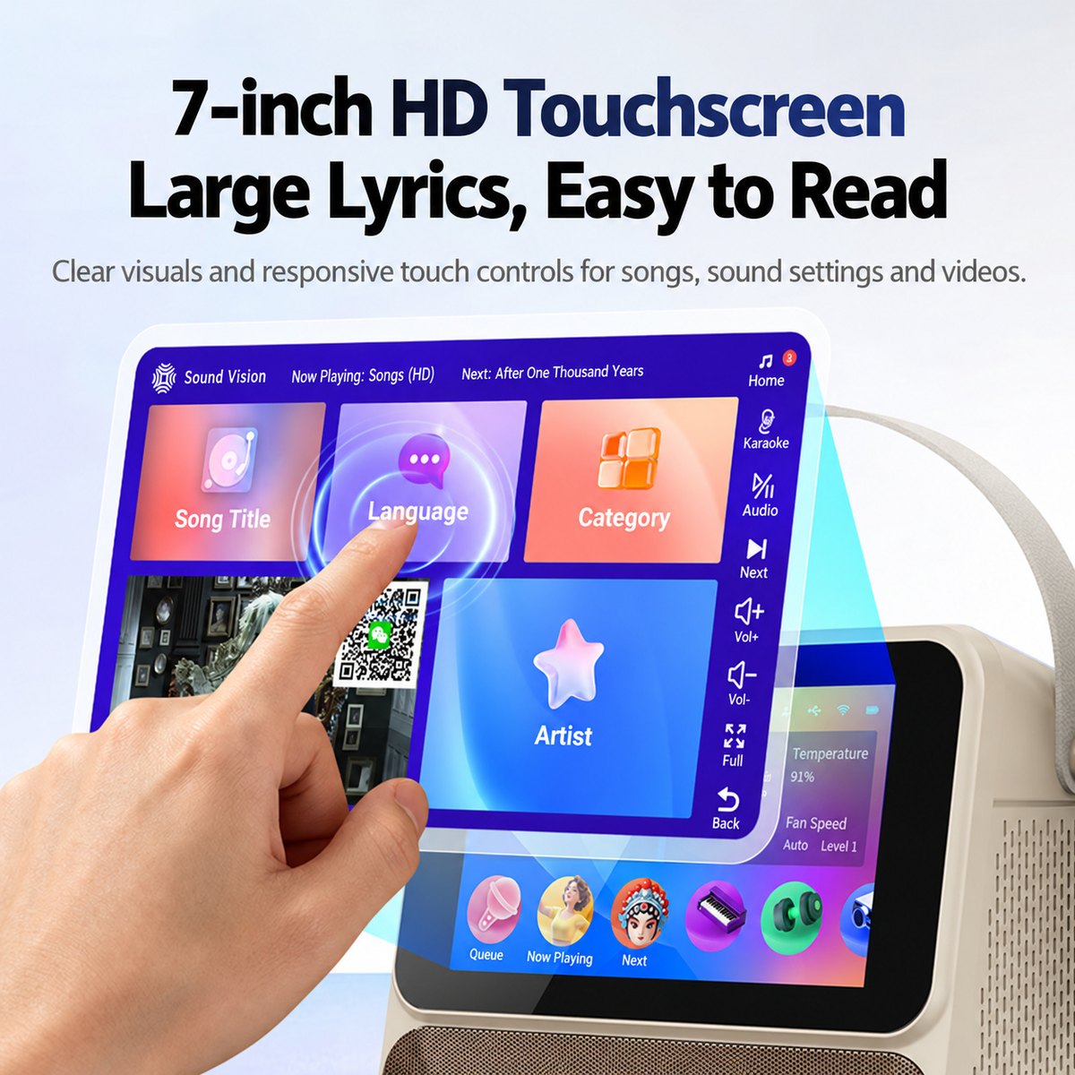 Philips SD218 Karaoke Speaker with Touchscreen 3