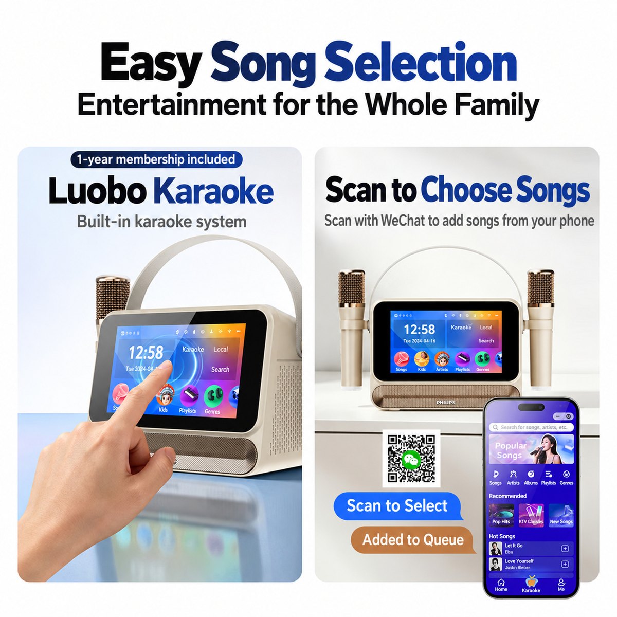 Philips SD218 Karaoke Speaker with Touchscreen 4