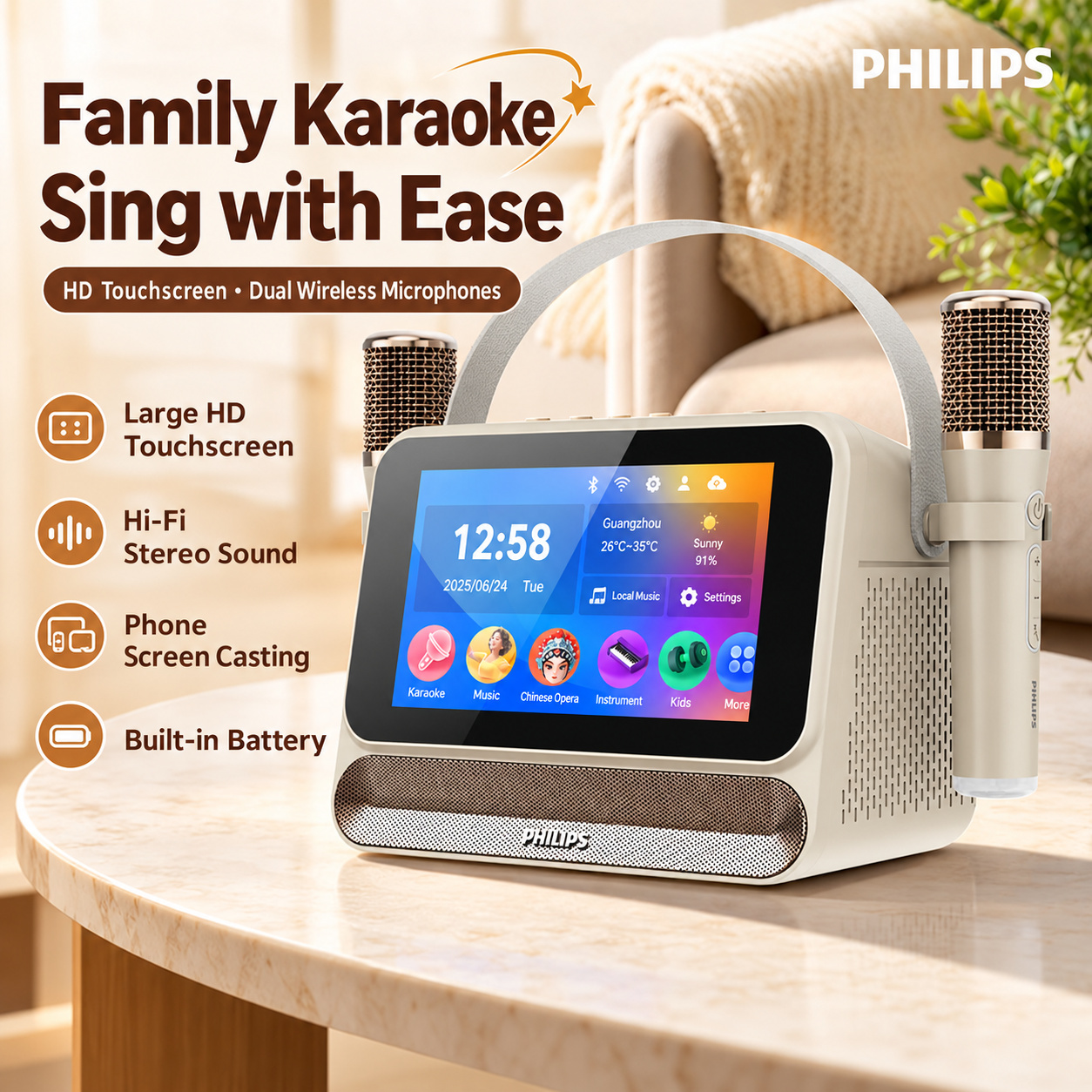 PHILIPS Karaoke Speaker SD218 2