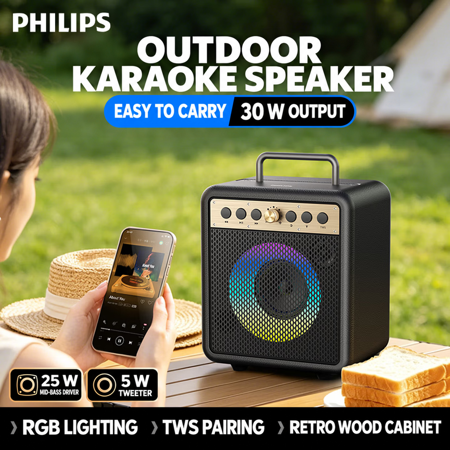 PHILIPS Portable Karaoke Speaker SD118 2