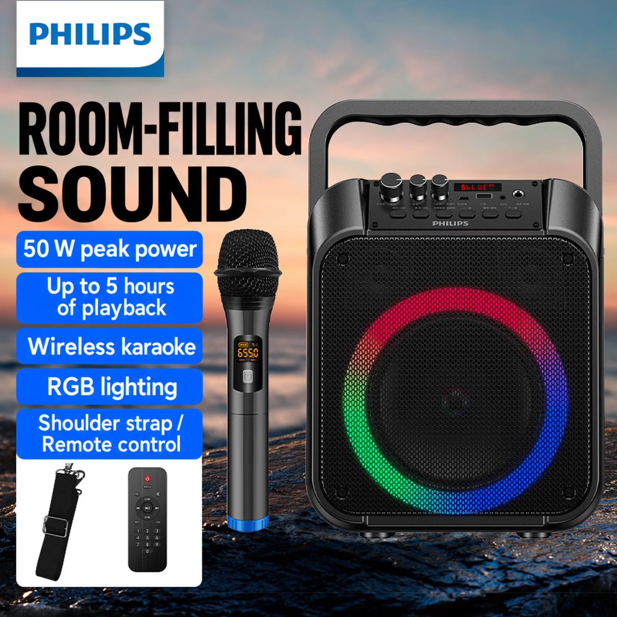 Philips SD110 Karaoke Speaker (1 microphone) 2