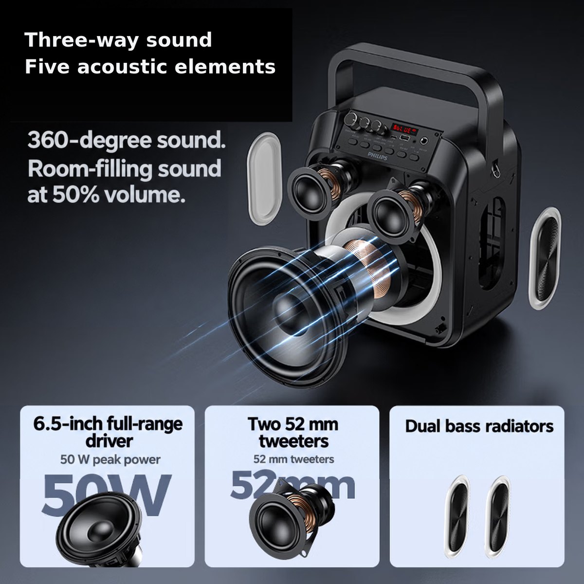 Philips SD110 Karaoke Speaker (1 microphone) 3