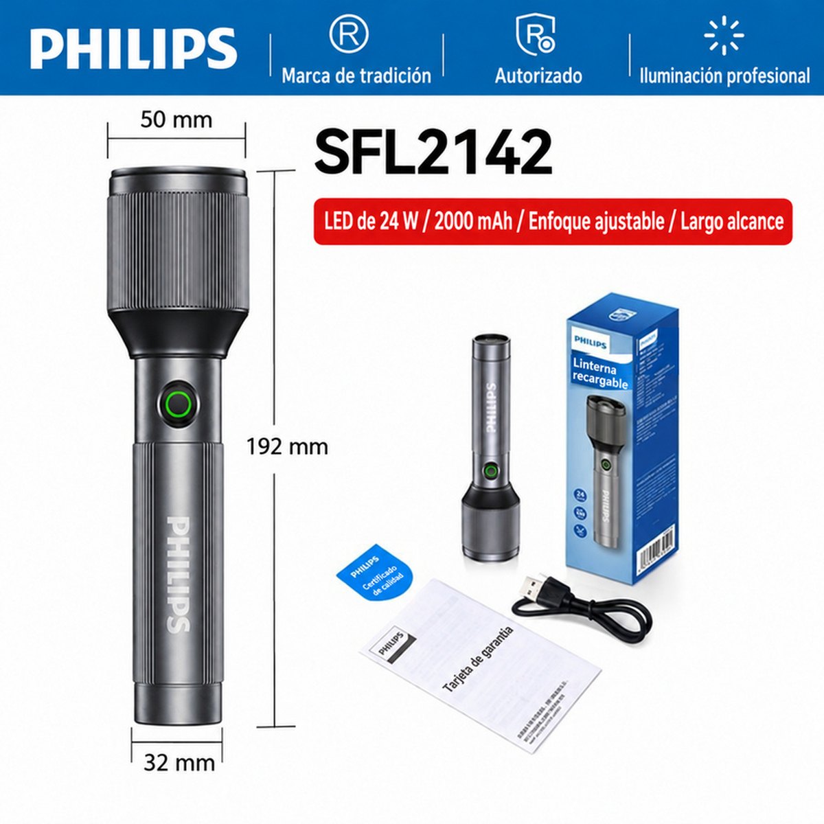 PHILIPS High-Brightness Flashlight SFL2142 5