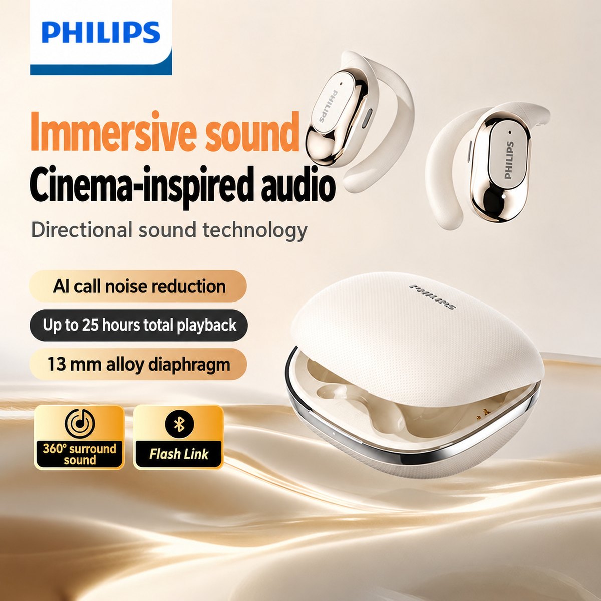PHILIPS Open-Ear Earphones TAQ2220 3