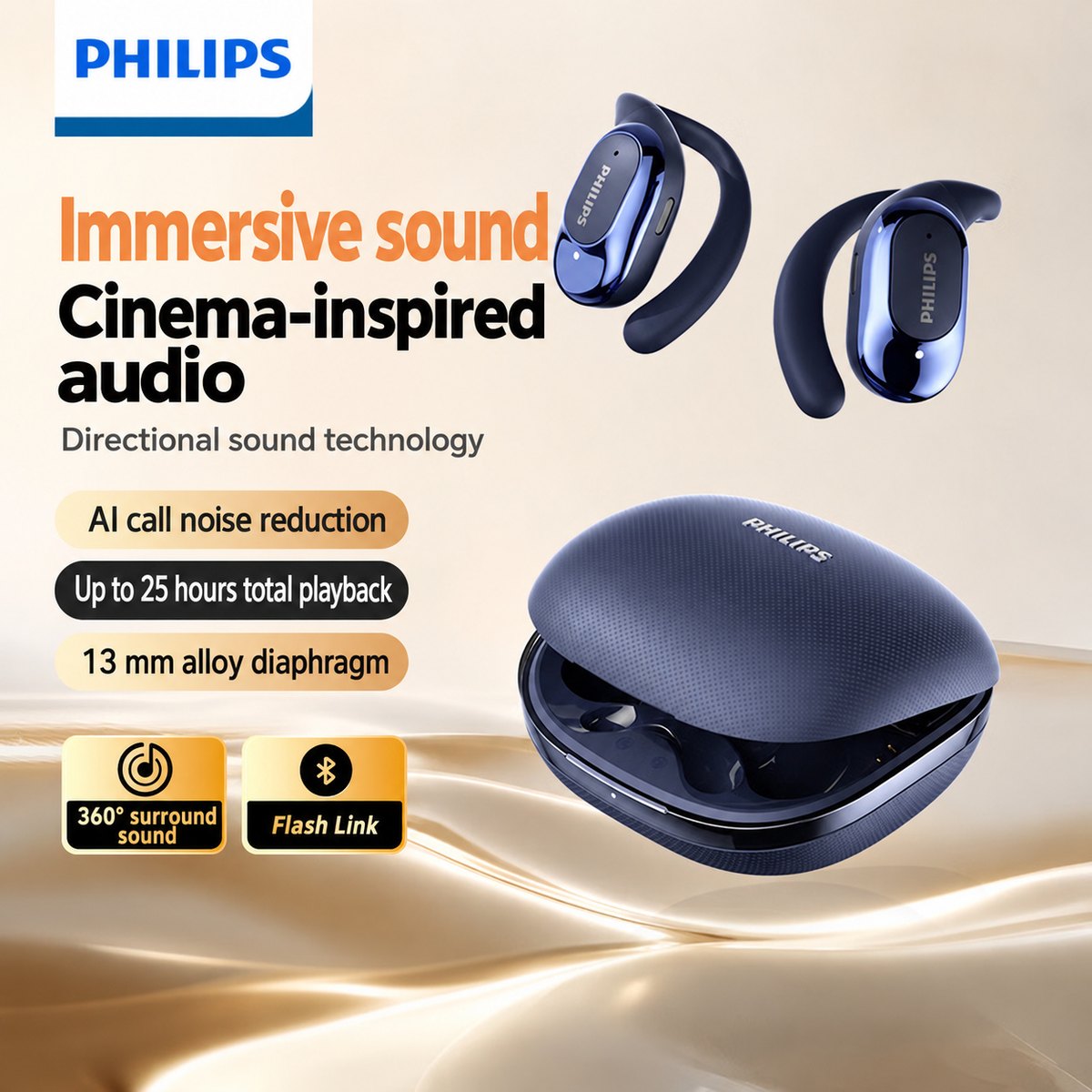 PHILIPS Open-Ear Earphones TAQ2220 4