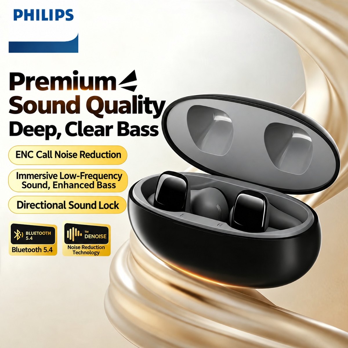 PHILIPS Open-Ear Clip-On Earbuds TAT2719 2