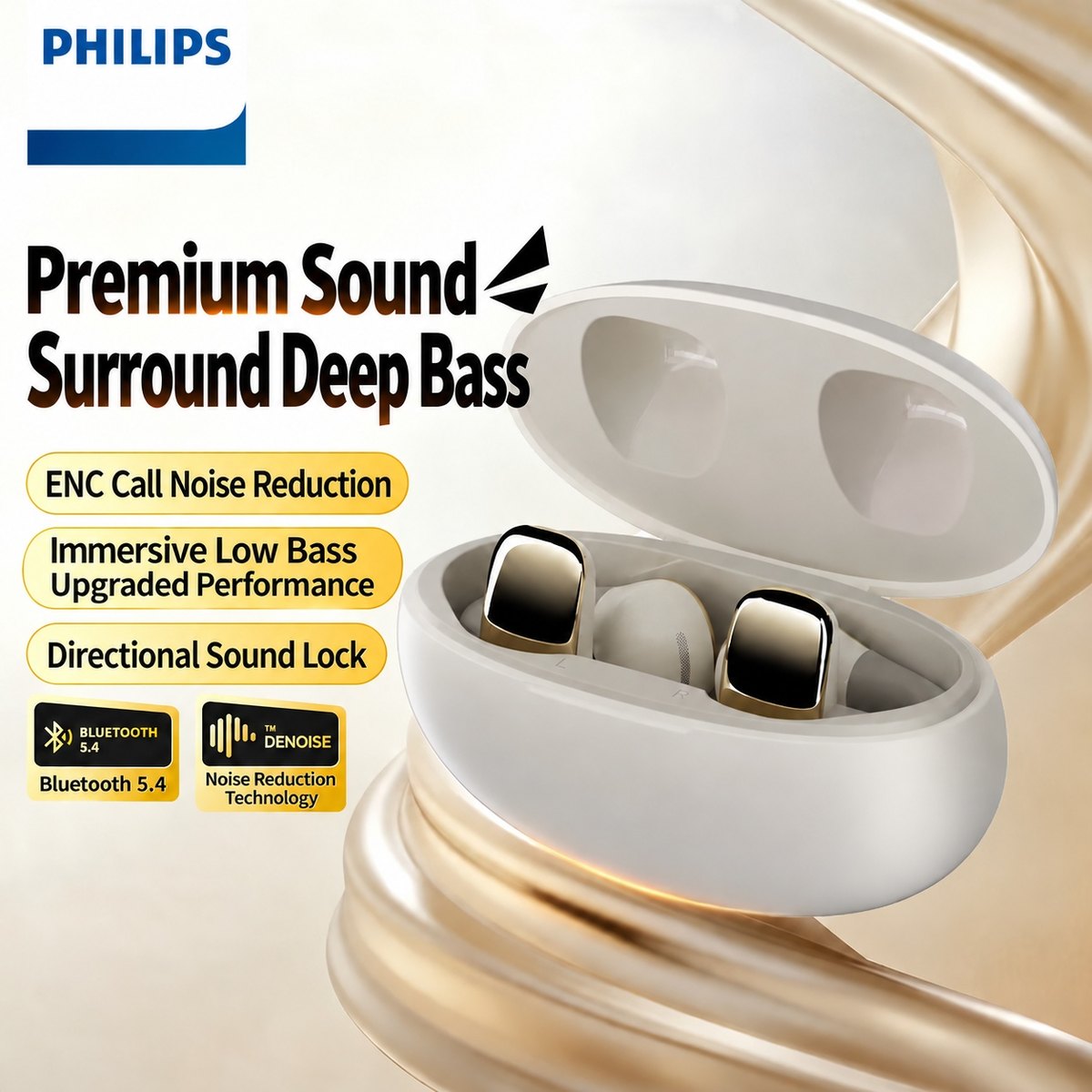 PHILIPS Open-Ear Clip-On Earbuds TAT2719 3