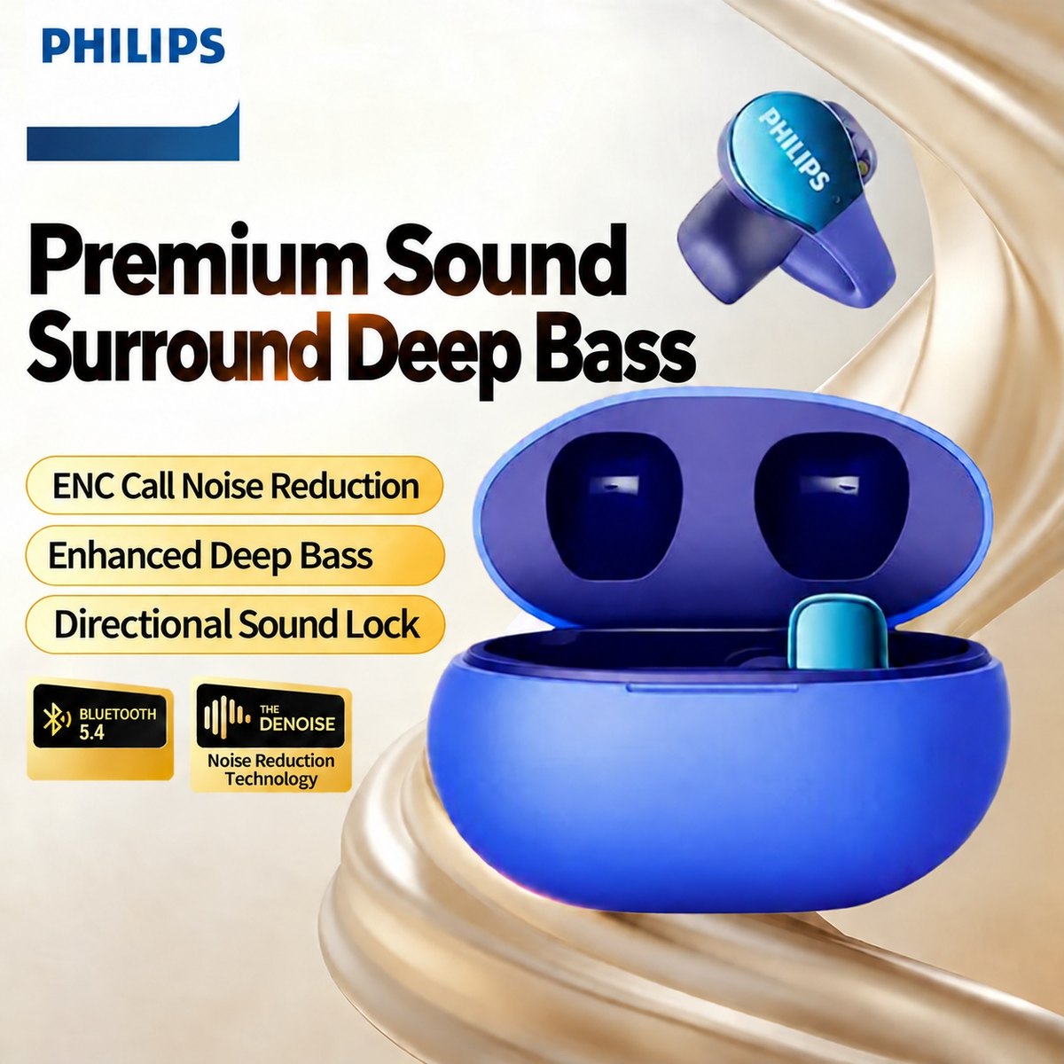 PHILIPS Open-Ear Clip-On Earbuds TAT2719 5