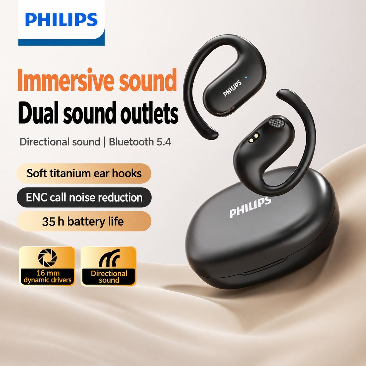 PHILIPS Open-Ear Earphones TAT2739 2