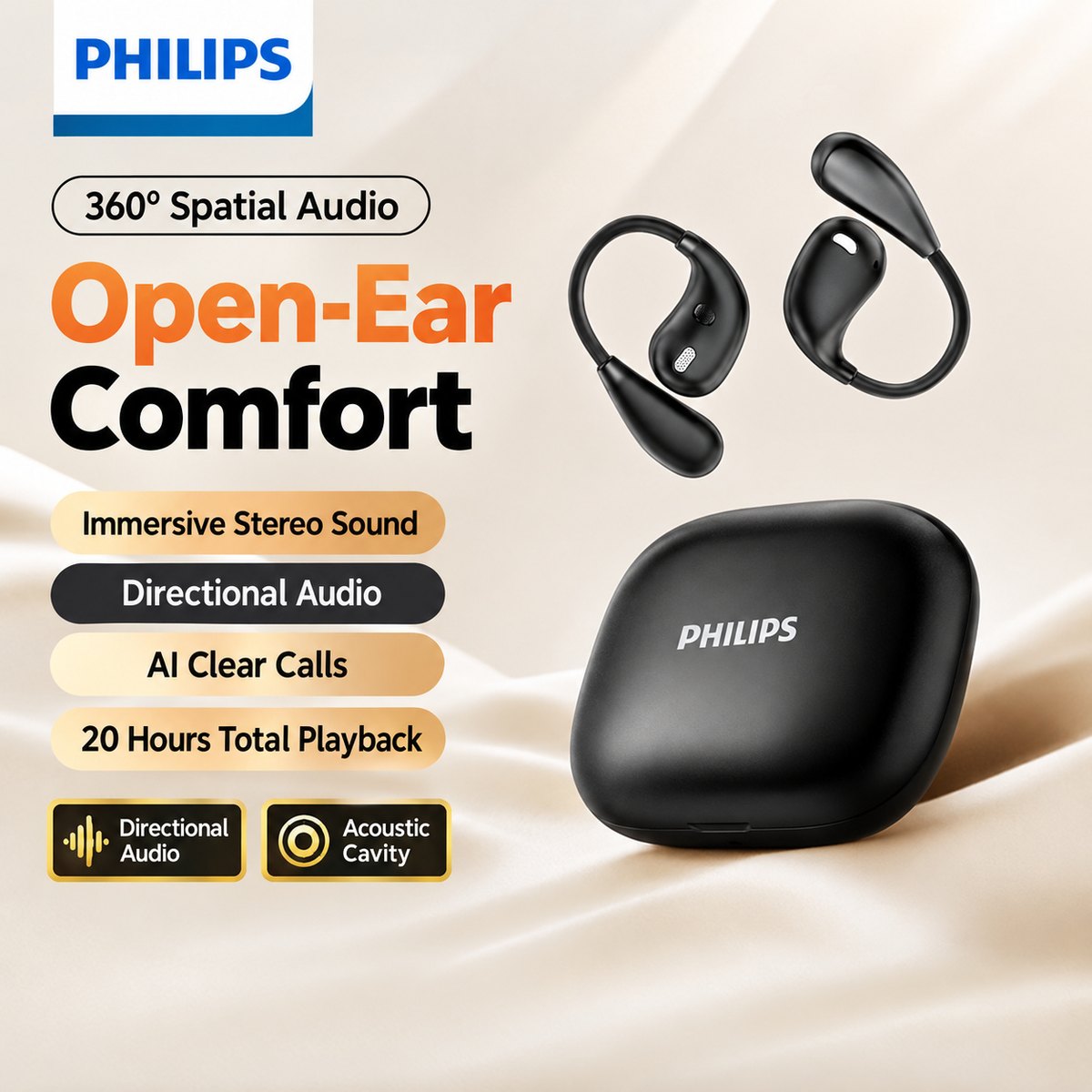 PHILIPS Open-Ear Wireless Earphones TAT2769 2