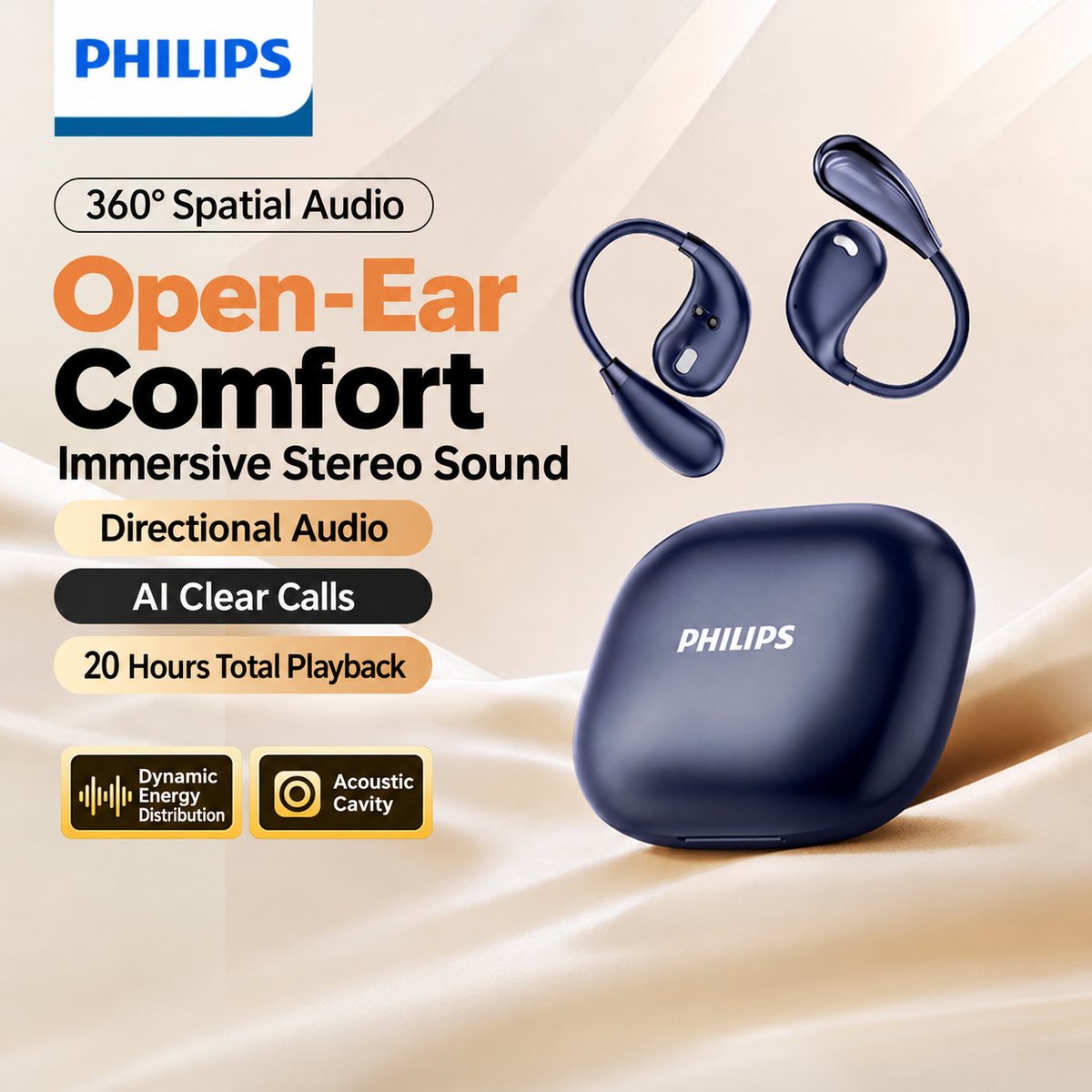 PHILIPS Open-Ear Wireless Earphones TAT2769 4