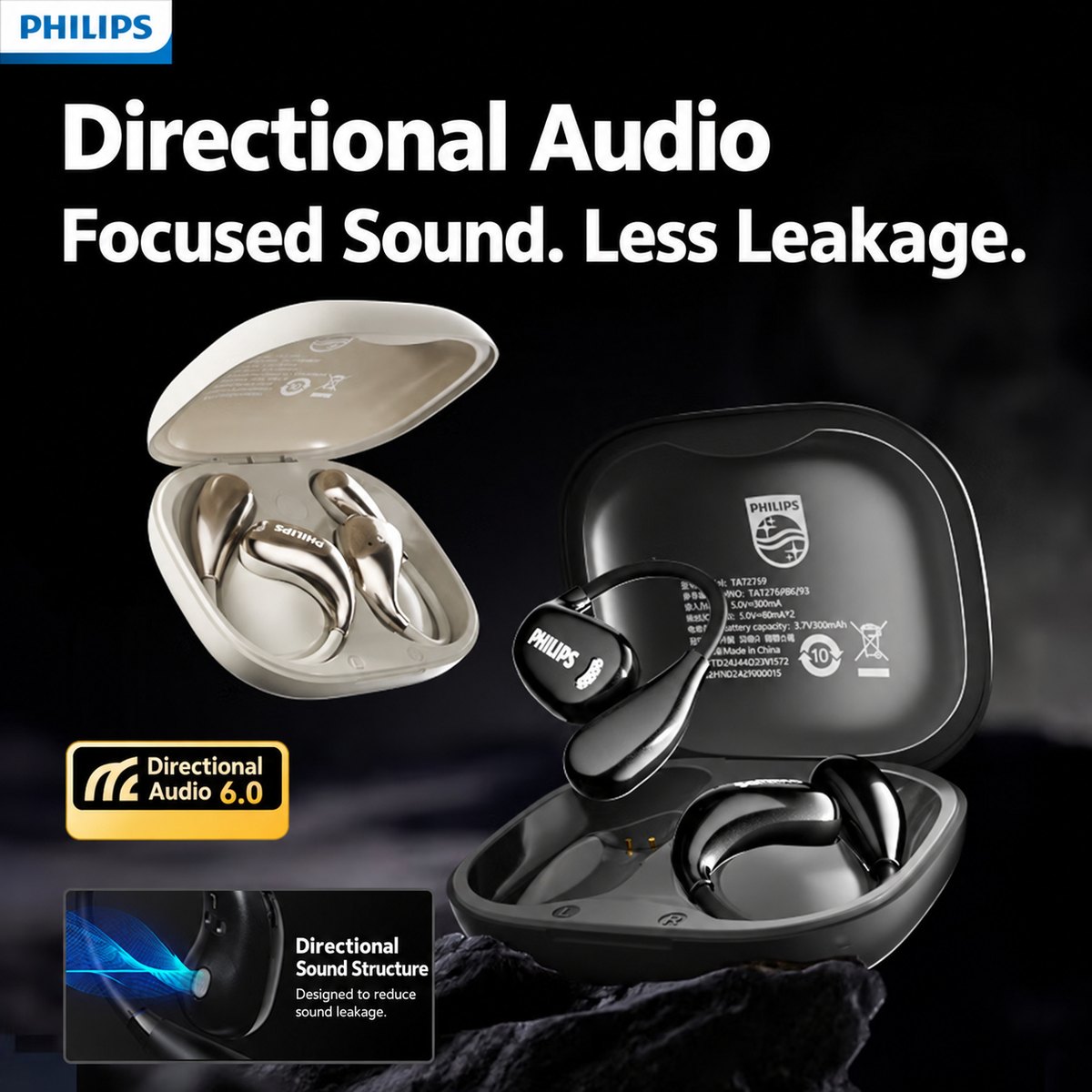 PHILIPS Open-Ear Wireless Earphones TAT2769 5