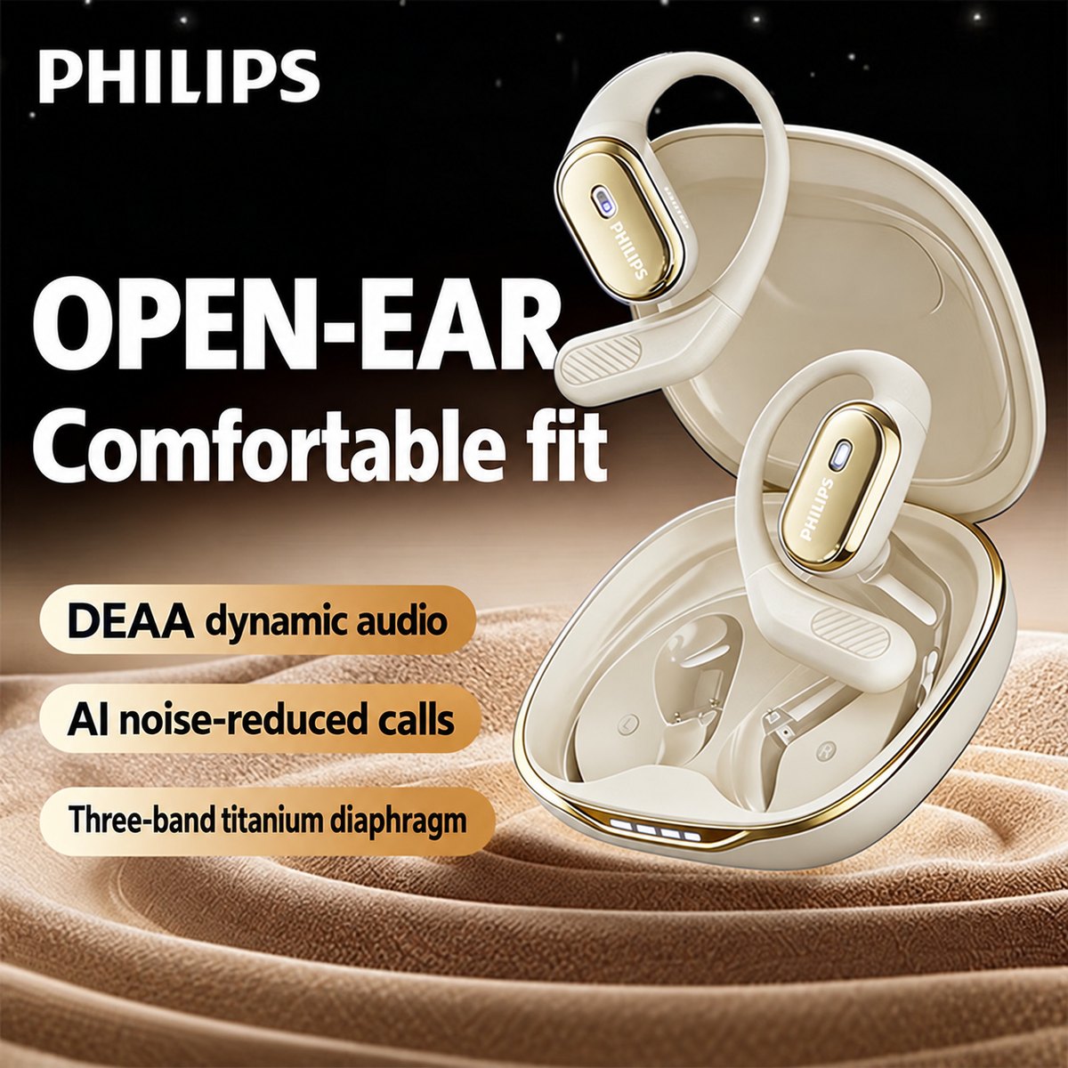PHILIPS Open-Ear Wireless Earbuds TAT3759 3