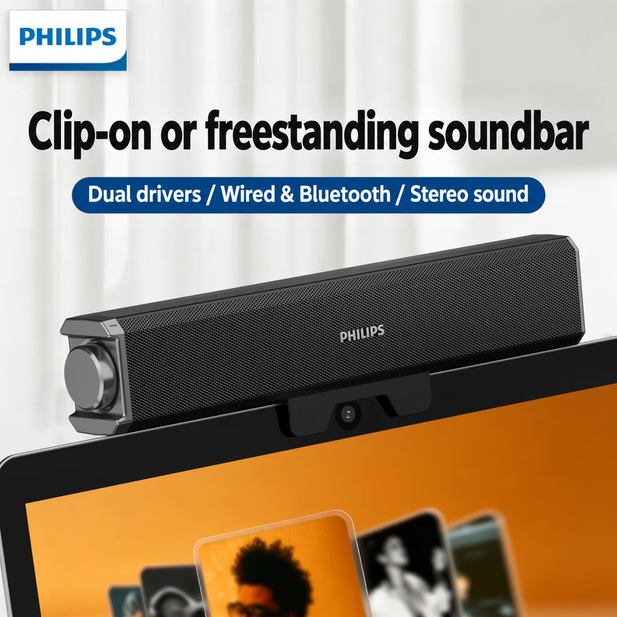PHILIPS Clip-On Computer Speaker SPA2211 2