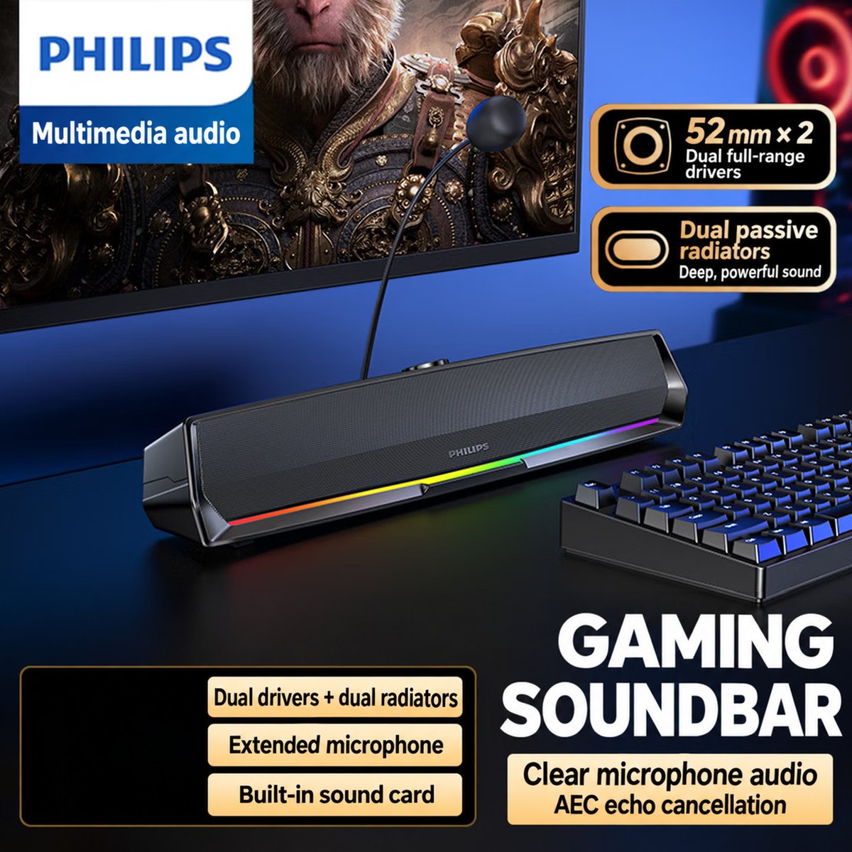 PHILIPS Gaming Soundbar SPA3151 2
