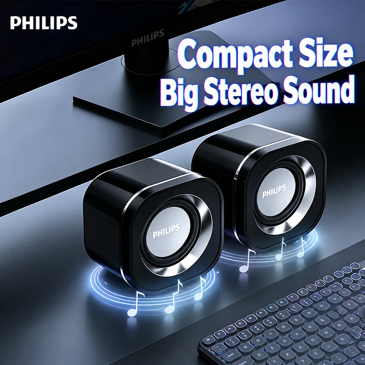 PHILIPS Desktop Speakers SPA36 2