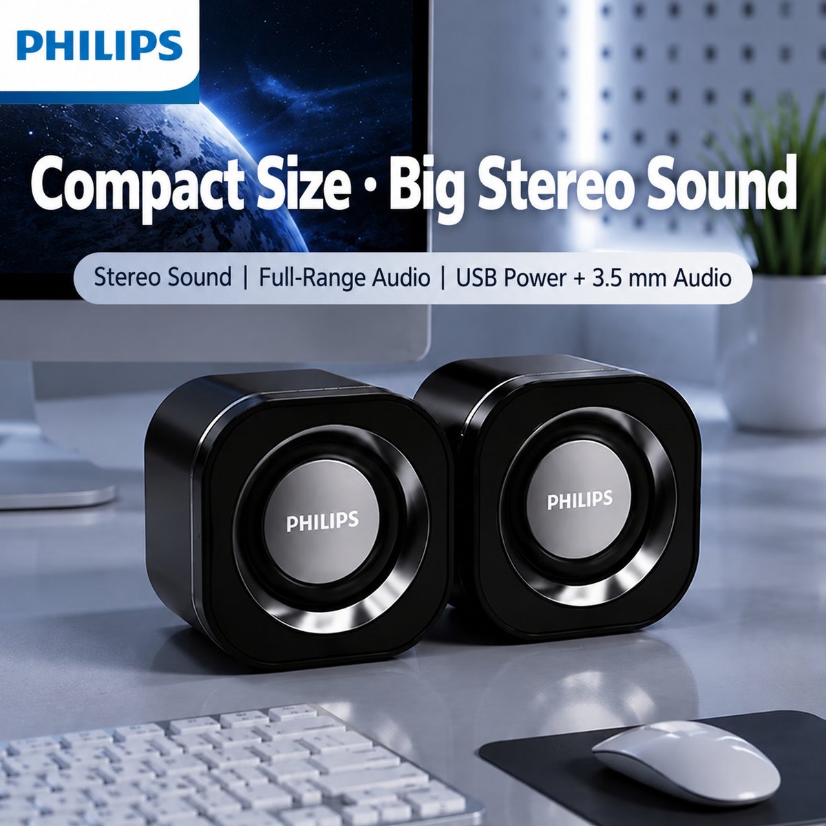 PHILIPS Desktop Speakers SPA36 4