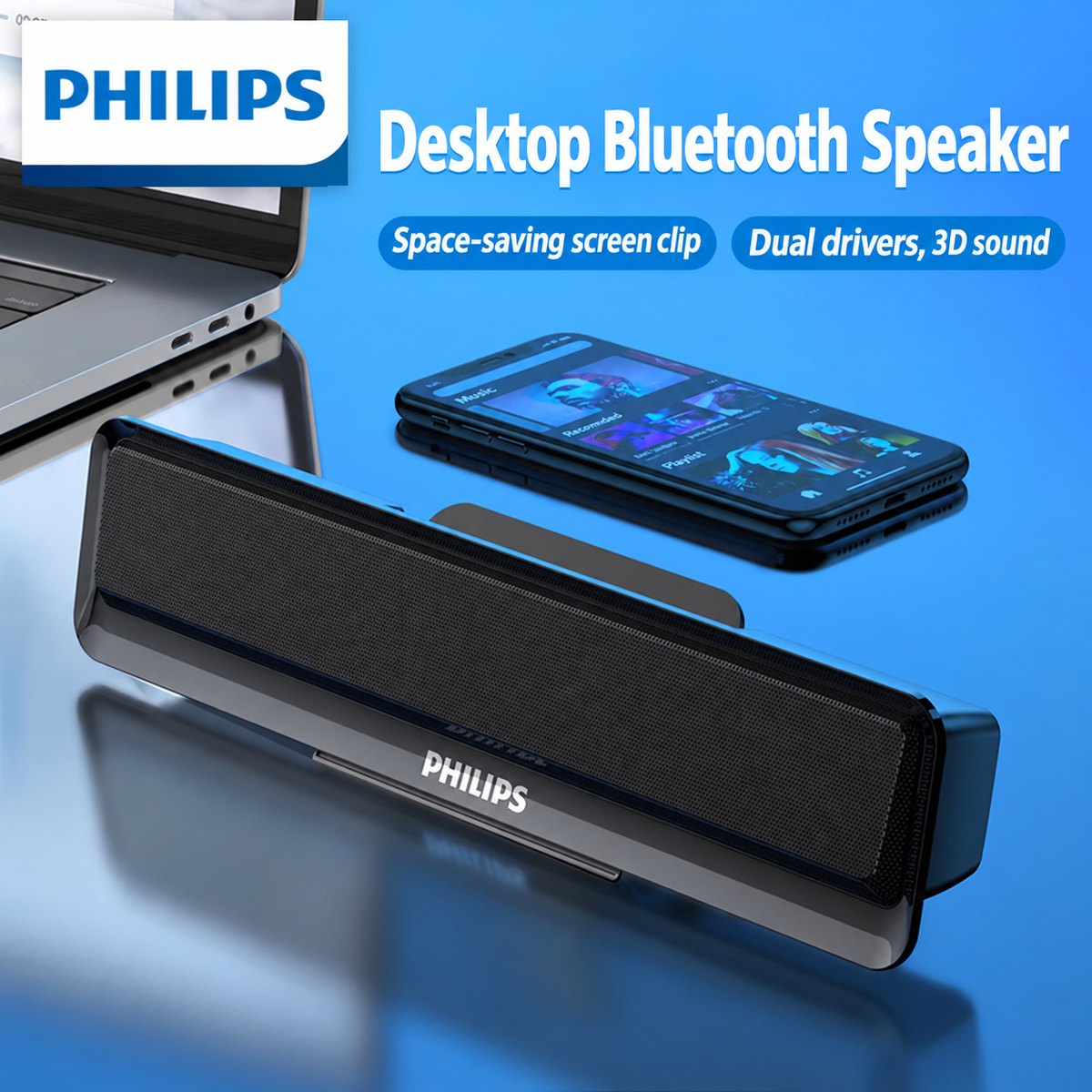PHILIPS Desktop Bluetooth Speaker SPA2100 2