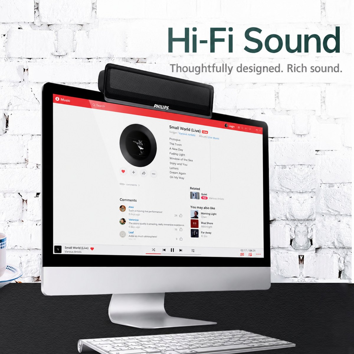 PHILIPS Desktop Bluetooth Speaker SPA2100 5