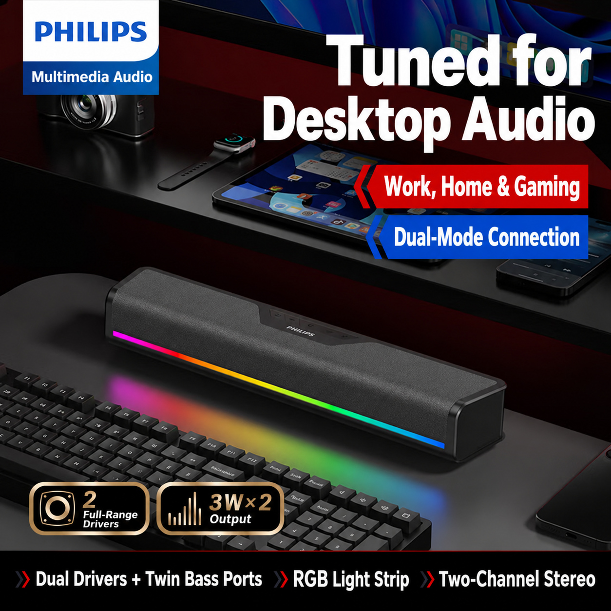 PHILIPS Desktop Speaker SPA3100 4