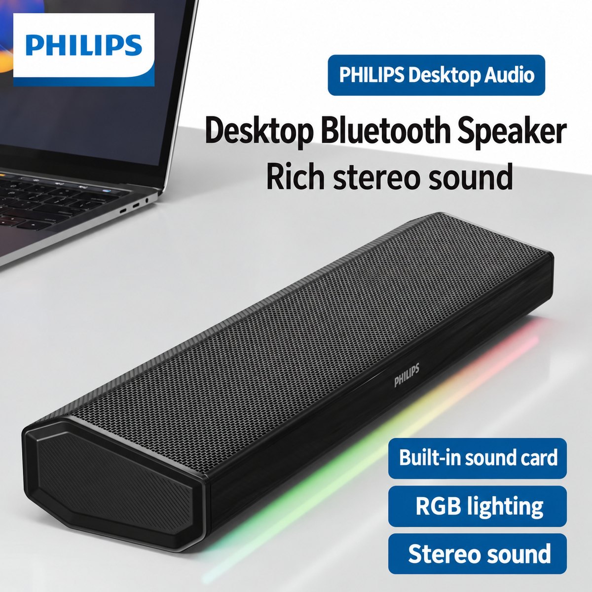 PHILIPS Desktop Bluetooth Speaker SPA5109 3