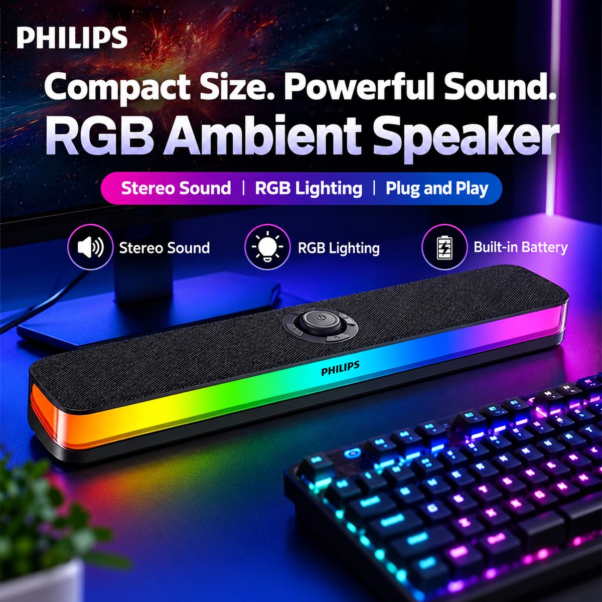 PHILIPS Gaming Speaker SPA6109 2