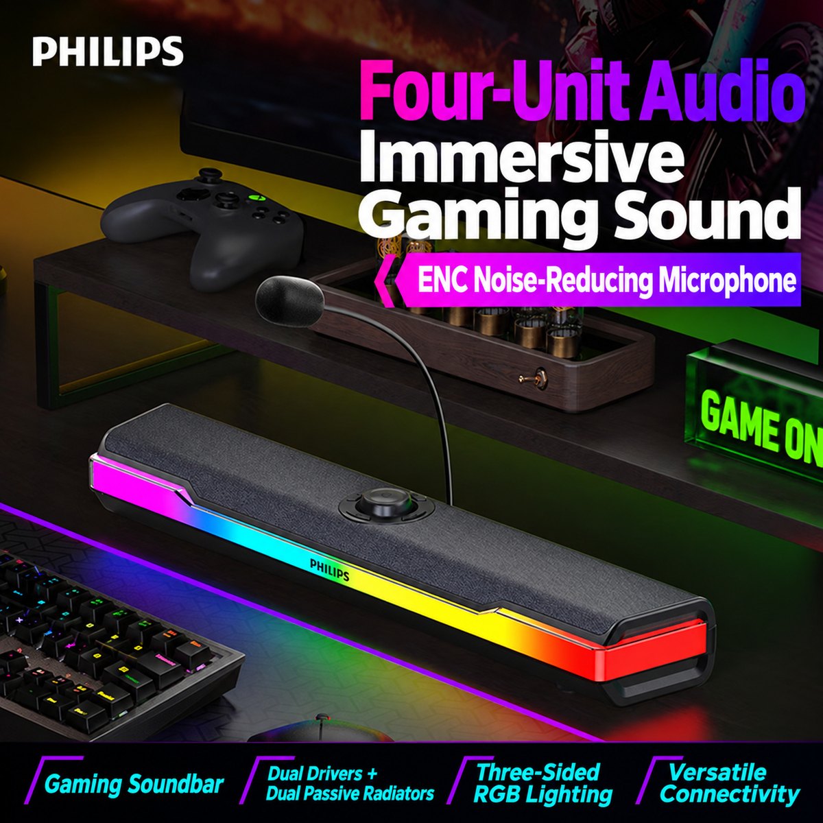PHILIPS Gaming Soundbar SPA6110 2