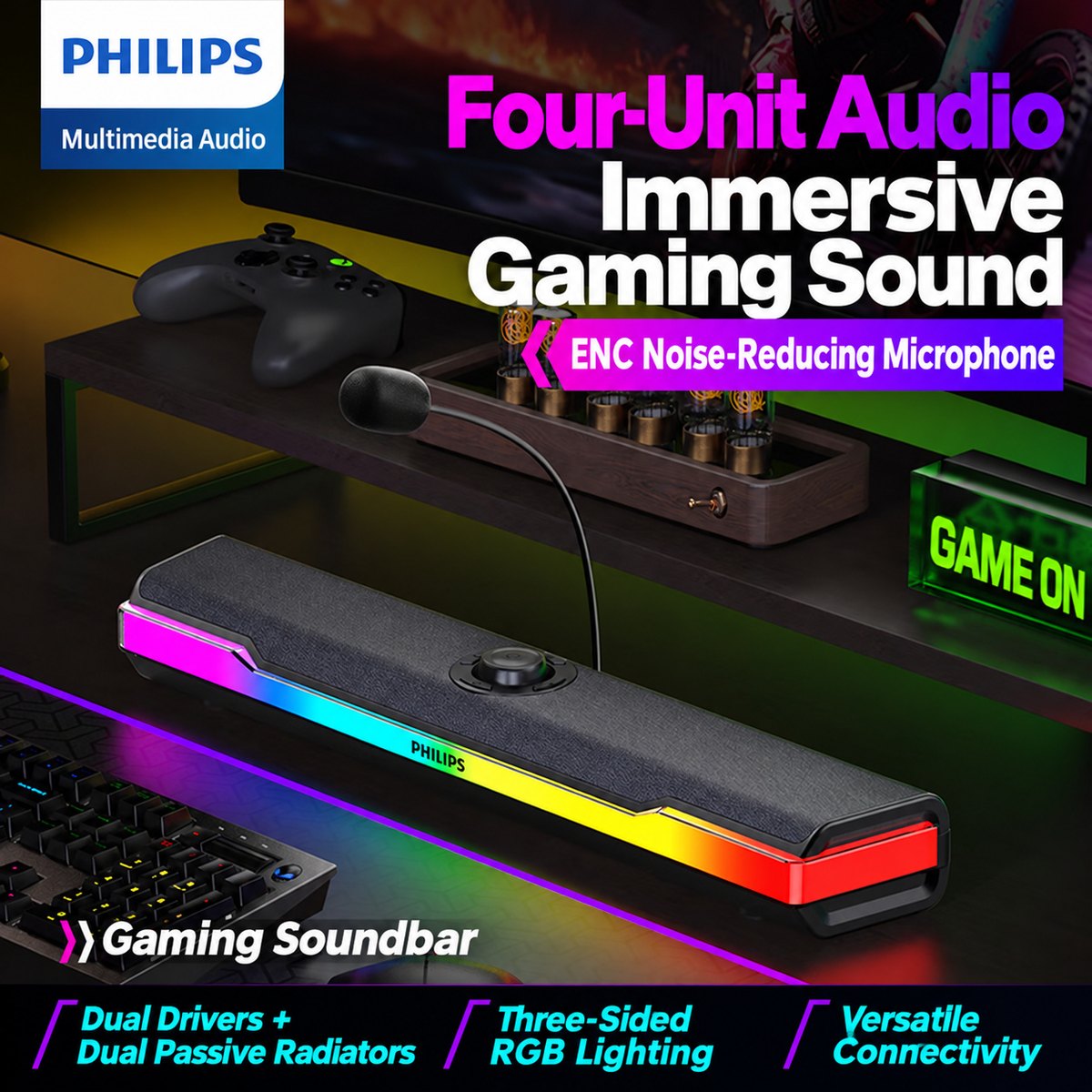 PHILIPS Gaming Soundbar SPA6110 3