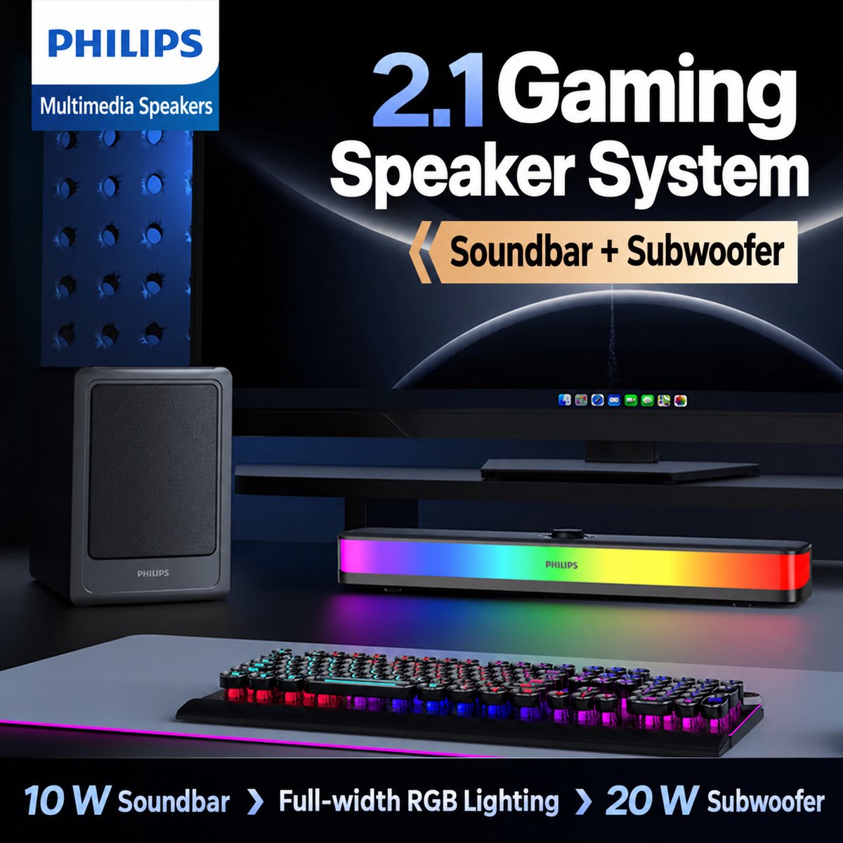 PHILIPS Gaming Speaker System SPA6120 2