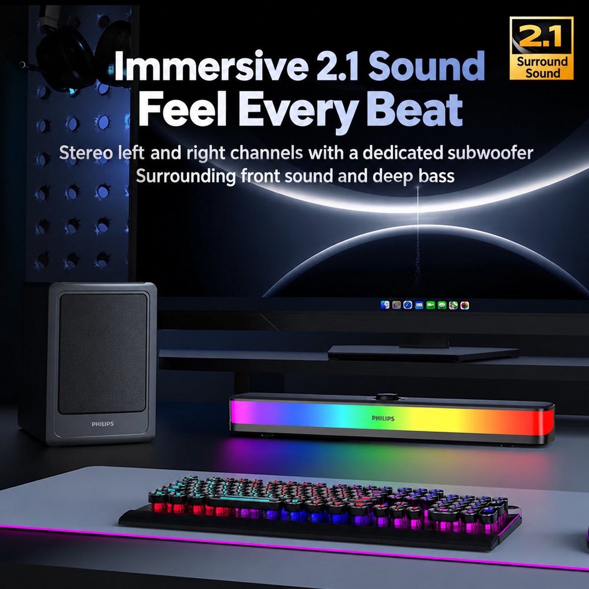 PHILIPS Gaming Speaker System SPA6120 3