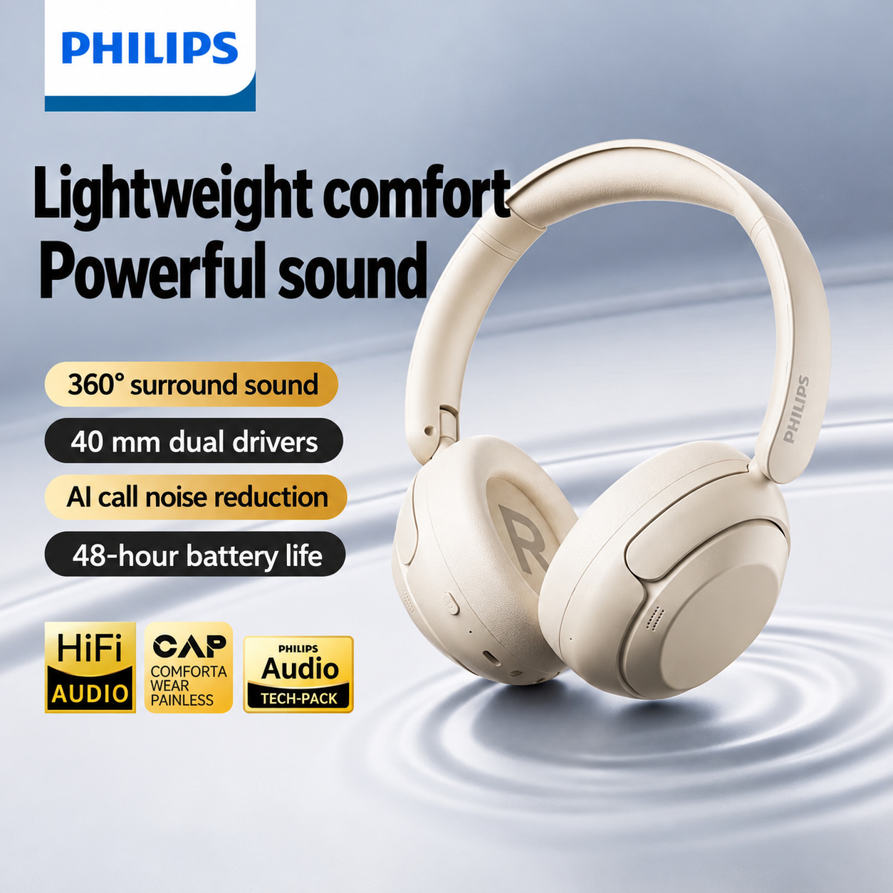 PHILIPS Wireless Headphones TAH1120 2