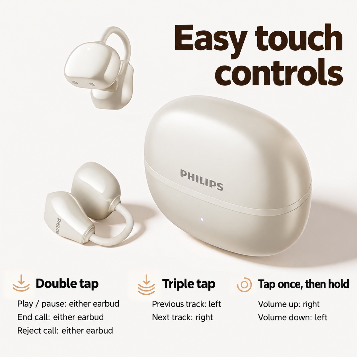 PHILIPS Open-Ear Clip Earphones TAQ2020 3