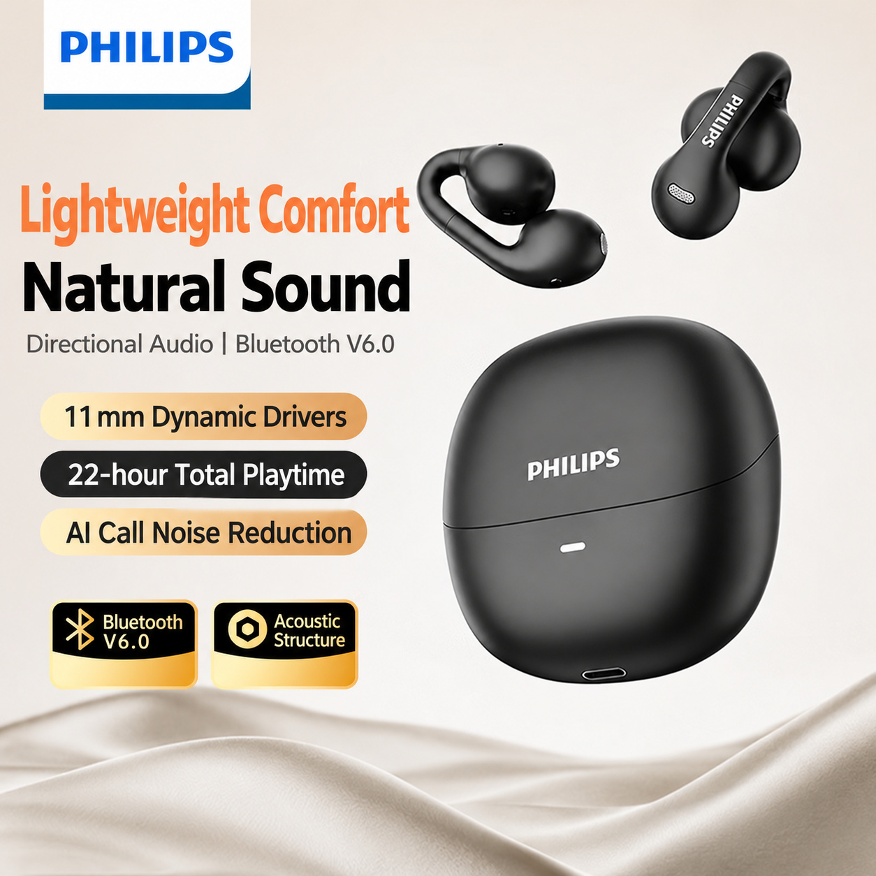 PHILIPS Clip-on Earphones TAQ2420 2