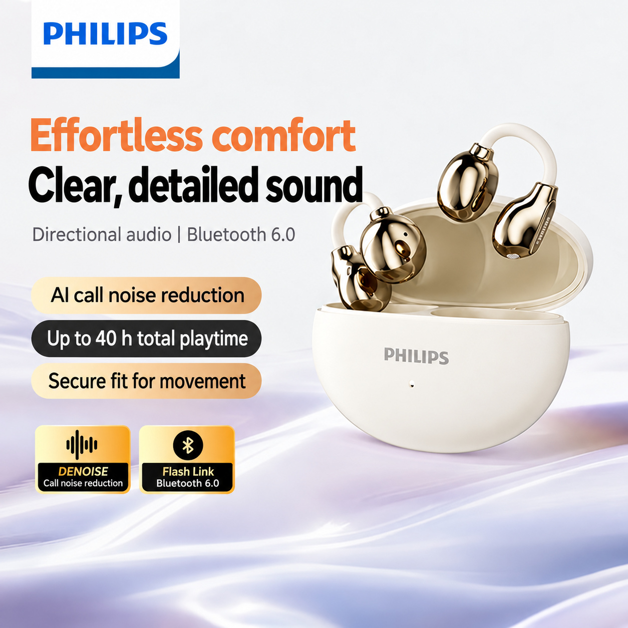 PHILIPS Open-Ear Clip-On Earphones TAQ3020 2