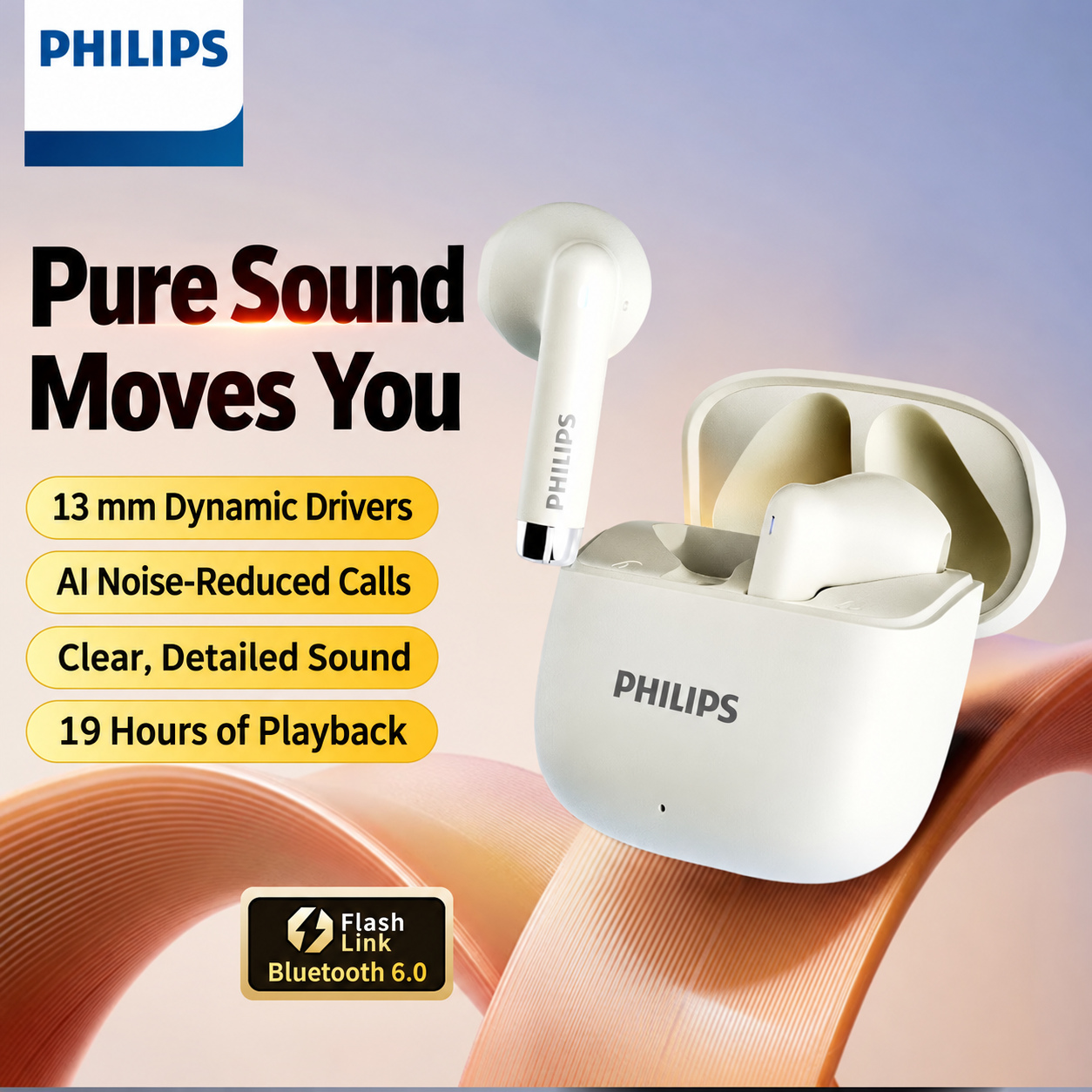 PHILIPS True Wireless Earbuds TAT1020 2